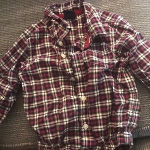 6-12m plaid shirt with buttons
